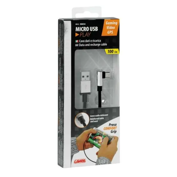 38834 Przewód Usb 90 ° > Micro Usb - 100 cm - czarny Kup online